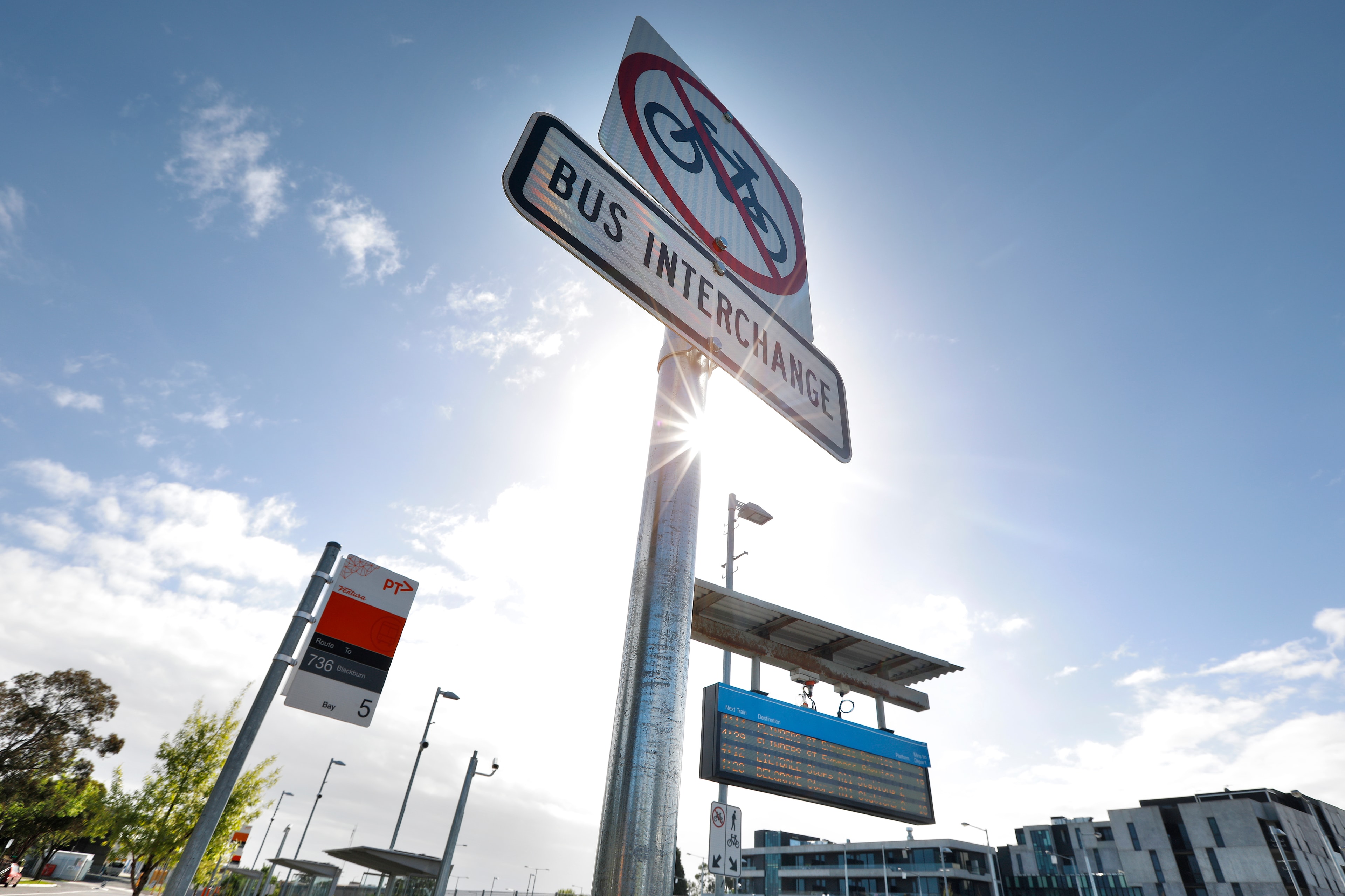 Bus interchange sign